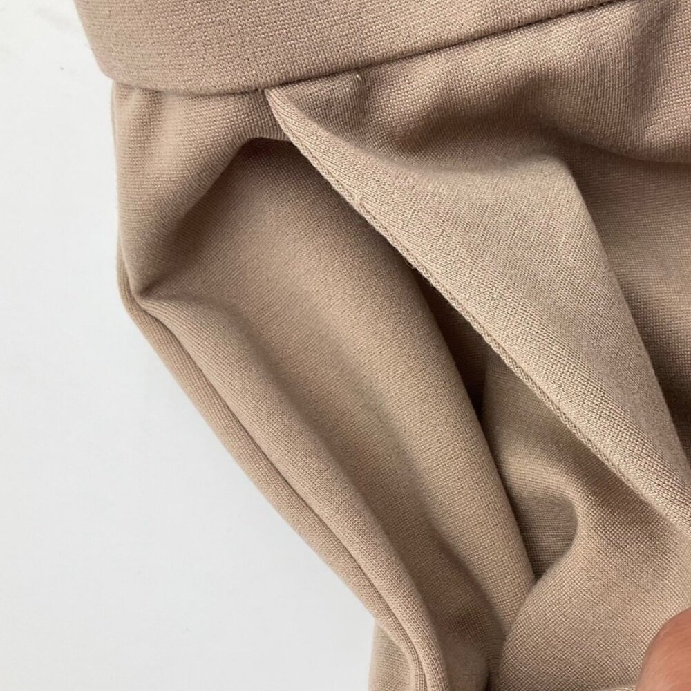 Eileen Fisher 1X Beige Wide-Leg Ponte Pull On Pants Made USA Minimalist - Picture 13 of 14